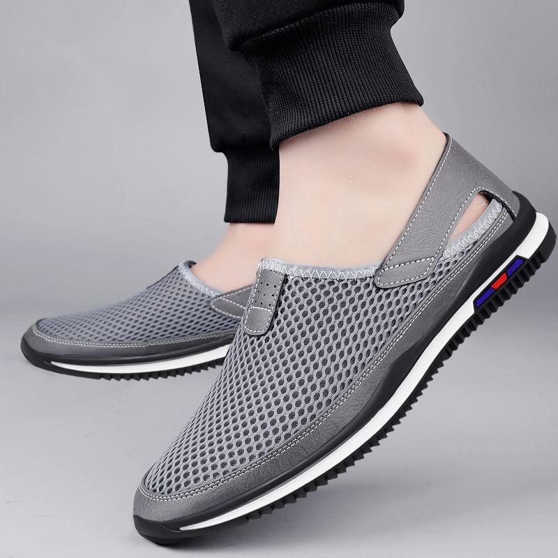 New Men's Shoes Mesh Thin Breathable Casual Shoes Fashionable and Comfortable Versatile Lazy Shoes Sports Casual Board Shoes Men's Shoes