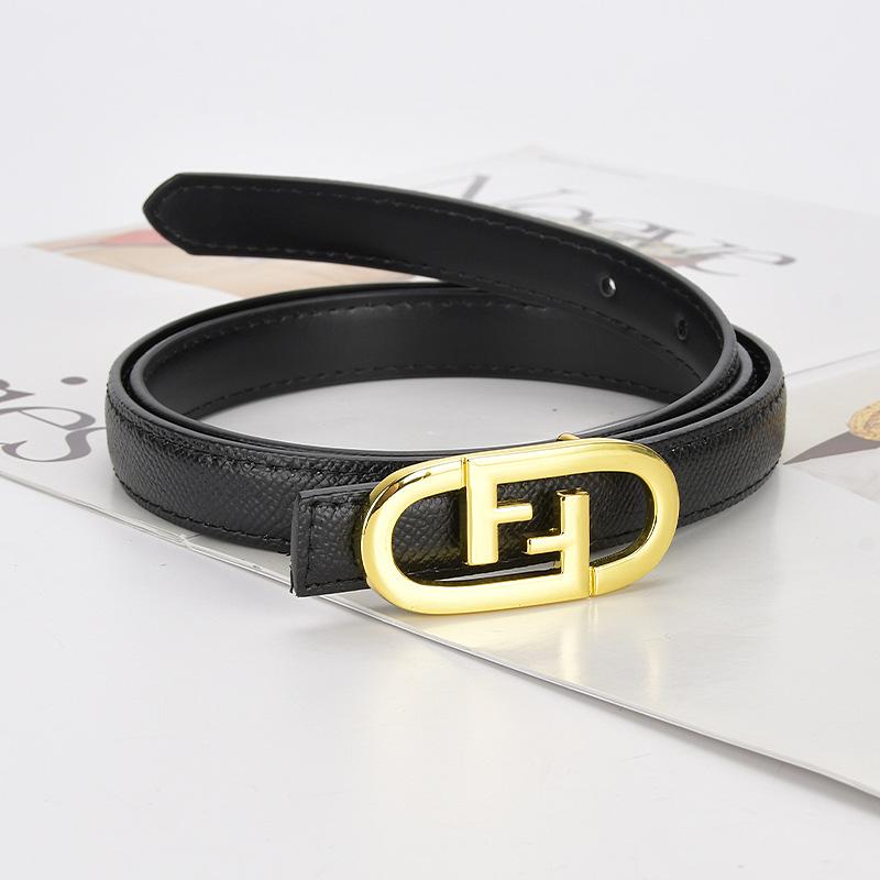 Women's Summer Versatile Ins Trendy and Fashionable Personalized Decorative Cross Pattern New Genuine Leather Retro Trousers Belt Thin