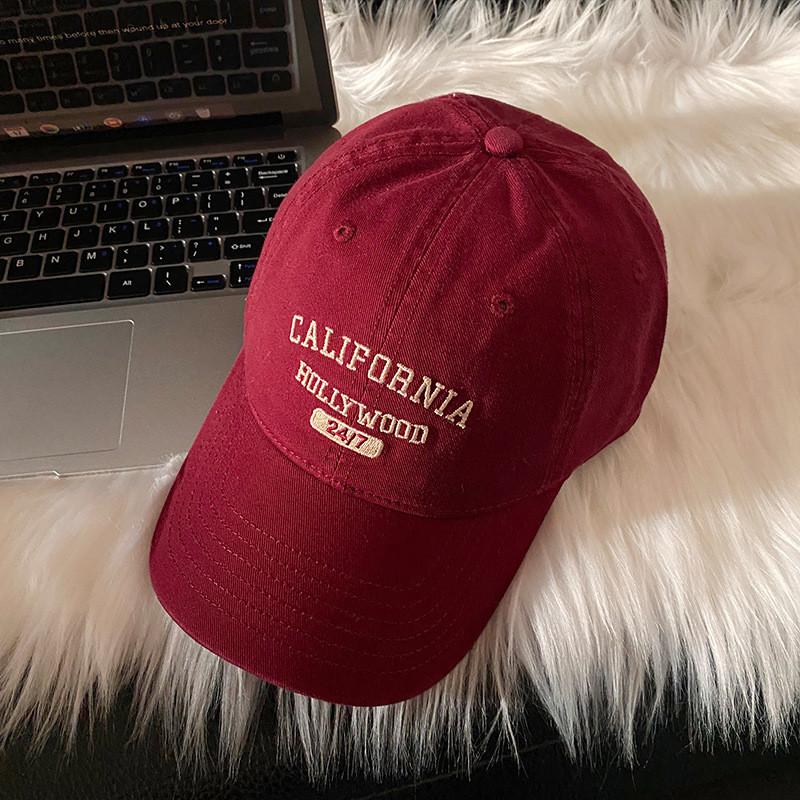 Winter Baseball Red Cap For Women Adjustable Hat Sun Protection Gift Fashion