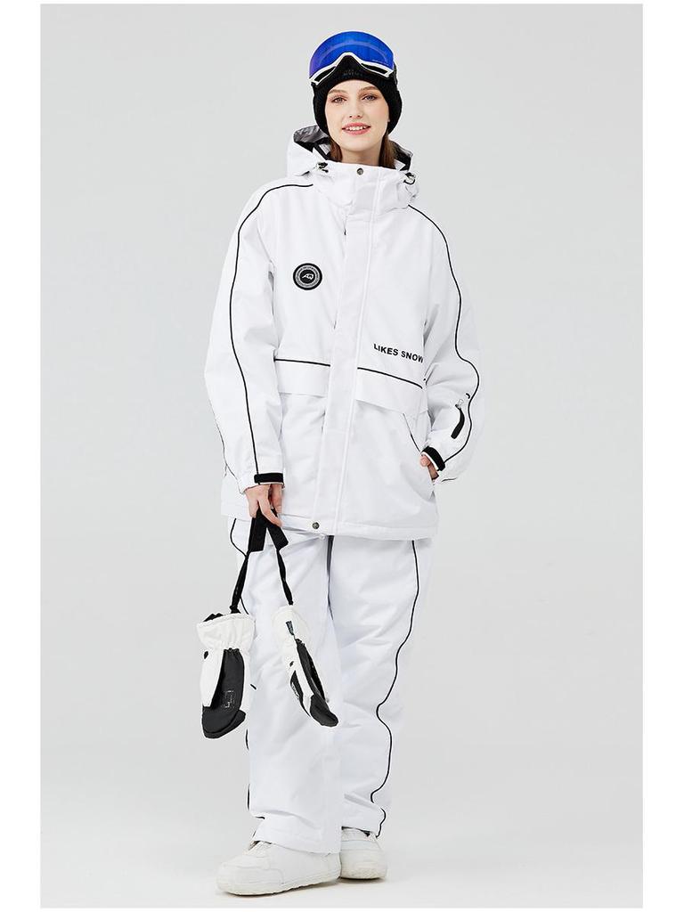 Men's and Women's Winter Ski Suit: Snowboard Jacket and Pants Set, Warm and Thickened for Outdoor Snow Sports.