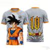 2026 Verão Dragon Ball Retro Camiseta Fitness Masculina Oversized Impressa em 3D Manga Curta Família Unissex Infantil Camisa Esportiva