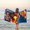 1pc Blaze and the Monster Machines2 Beach Towel with Custom Name, Beach/Swimming/Bath/Picnic/Camping Towel, Suitable for Seaside Beaches