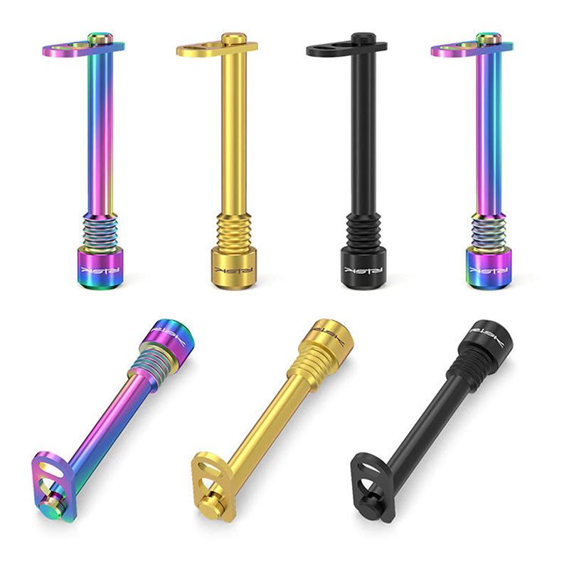 RISK 2pcs M4x26mm Titanium Alloy Bolts For Hydraulic Disc 4*26mm Oil Disc Brake Threaded Pin Screws Fo Bicycle
