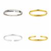 Waterproof Opening Brushed Bangle with Ripple Pattern Silver Wrist Circle Cat's Eye Bracelet  Women