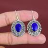 Boucles d'oreilles Lapis Lazuli Boucles d'oreilles en pierre précieuse Bijoux faits main Boucles d'oreilles en argent sterling 925 Belles boucles d'oreilles vintage Cadeaux pour elle Bijoux incroyables