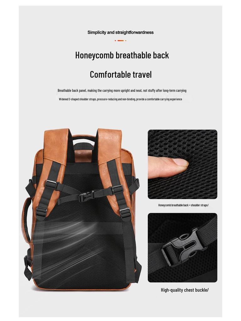 Herren Premium Doppel-Schulter Business Rucksack - Stilvolle, großvolumige Reise- und Pendler-Laptoptasche.