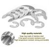Open Retainer Type E Circlip 120Pcs 304 Stainless Steel E Clip Washer M1.5-M10 Circlip Retaining Ring For Shaft Fastener