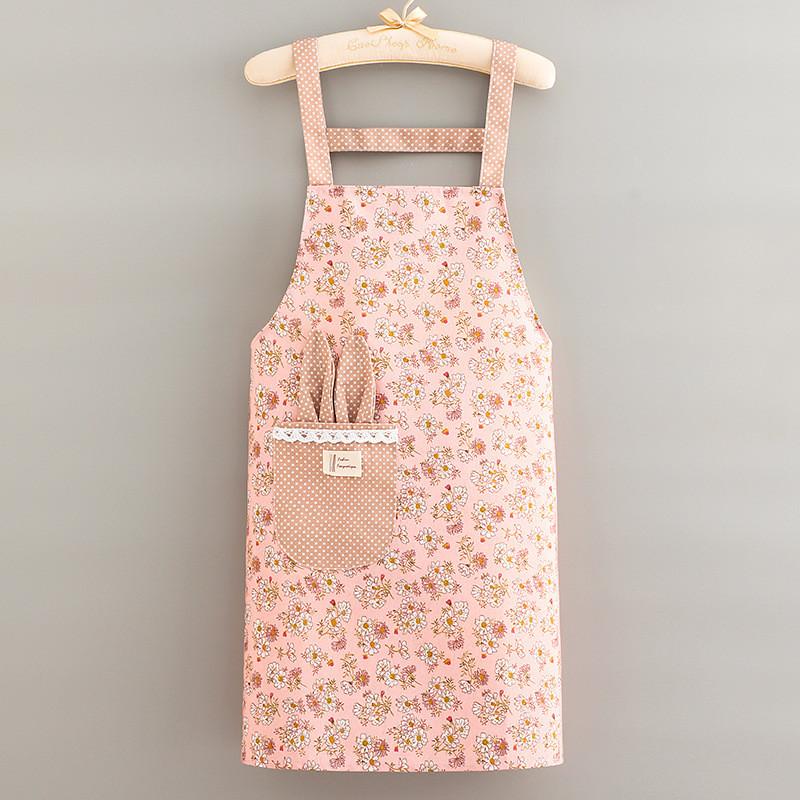 

Floral Print Apron With Adjustable Straps For Kitchen And Home Decor Style A