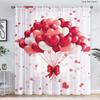 Valentine's Day Red Rose Flower Shower Curtain Waterproof Polyester Landscape Curtains Bathroom Shower Curtain And Rug Sets