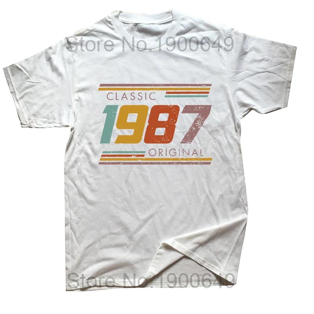 Vintage Made In 1987 Limited Edition 37 Years of Being Awesome T Shirts Summer Graphic Cotton Streetwear Birthday Gifts Tshirt