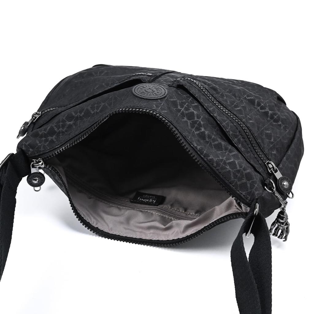 Kipling Shoulder Bag IZELLAH Signature Embossed Black K12592K59 Women's [Item]