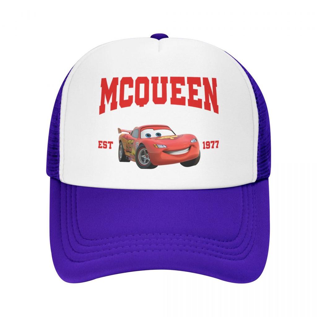 Lightning Mcqueen Sally Car Baseball Cap For Man Woman Summer Outdoor Mesh Side Sun Hats Caps Adjustable Fit For Casual Wear