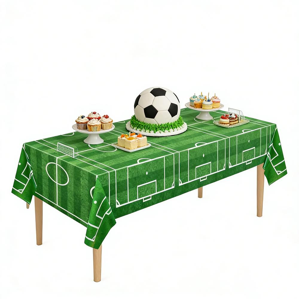 137×183cm Green Football Theme Decoration Disposable Tablecloth Decoration Birthday Party Decoration Tablecloth Party Supplies