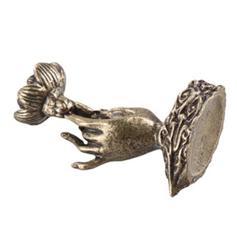 Pure Copper Backflow Incense Buddha Hand Lotus Brass Incense Frame Incense Zen Tea Ceremony Table Tea Table Furnishings