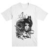 T-shirt Bianca ALCEST Faun Band Cotone Grafica Unisex Unisex Estiva Streetwear