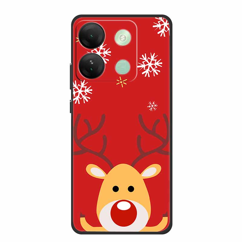 For Infinix Smart 7 HD Christmas Soft Case Silicone TPU Back Cover Phone Cases For Infinix Smart7 Plus X6516 Xmas New Etui Shell