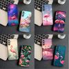 Schutzhülle Flamingo Vogel Blume für Samsung Galaxy S25 S24 S23 Fe Ultra Plus S7 Edge A05 A06 A16 A15 A35 Handyhülle