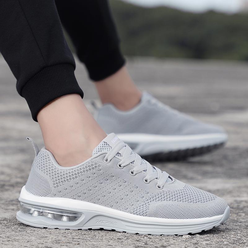 Unisex Sneakers Casual Sports Shoes Knitted Air-cushion Shoes Large Size Running Shoes for Men and Women