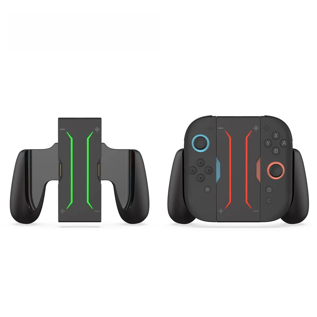 Magnetic Charging Grip for Switch 2 Gamepad,Fast Charge for Both Controllers with LED Light & GL/GR Buttons