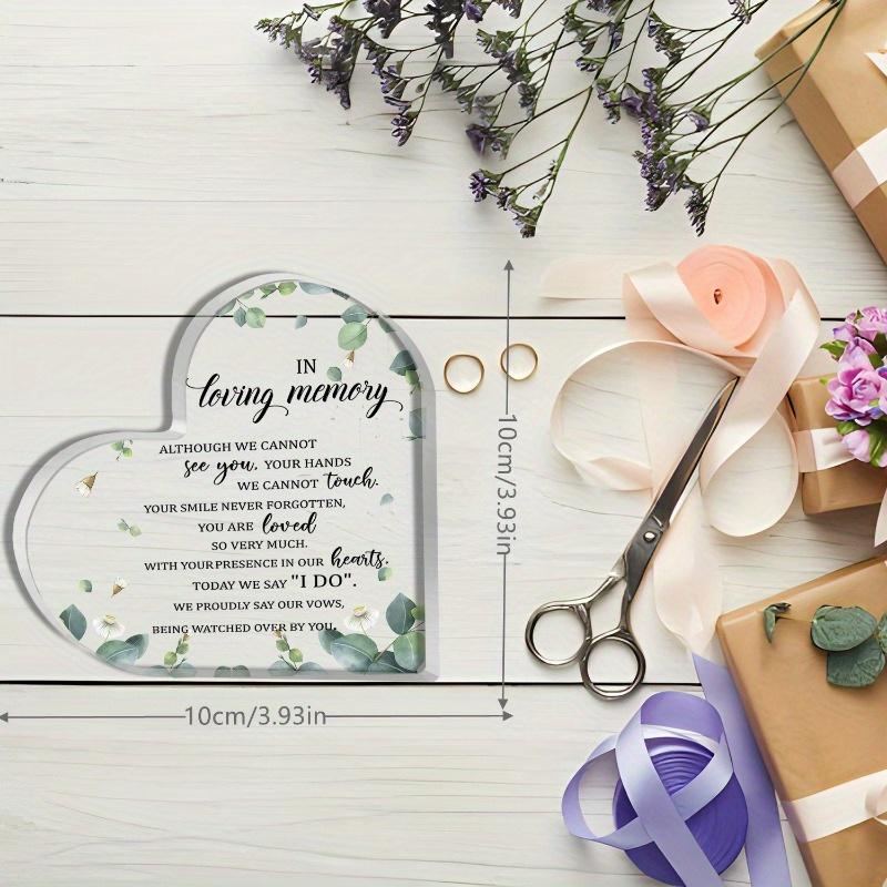 Loving Memory Acrylic Wedding Memorial Sign - Sympathy Gift for Reception, Anniversaries & Reunions, Home Tabletop Decorations, Nurseries, Home Des