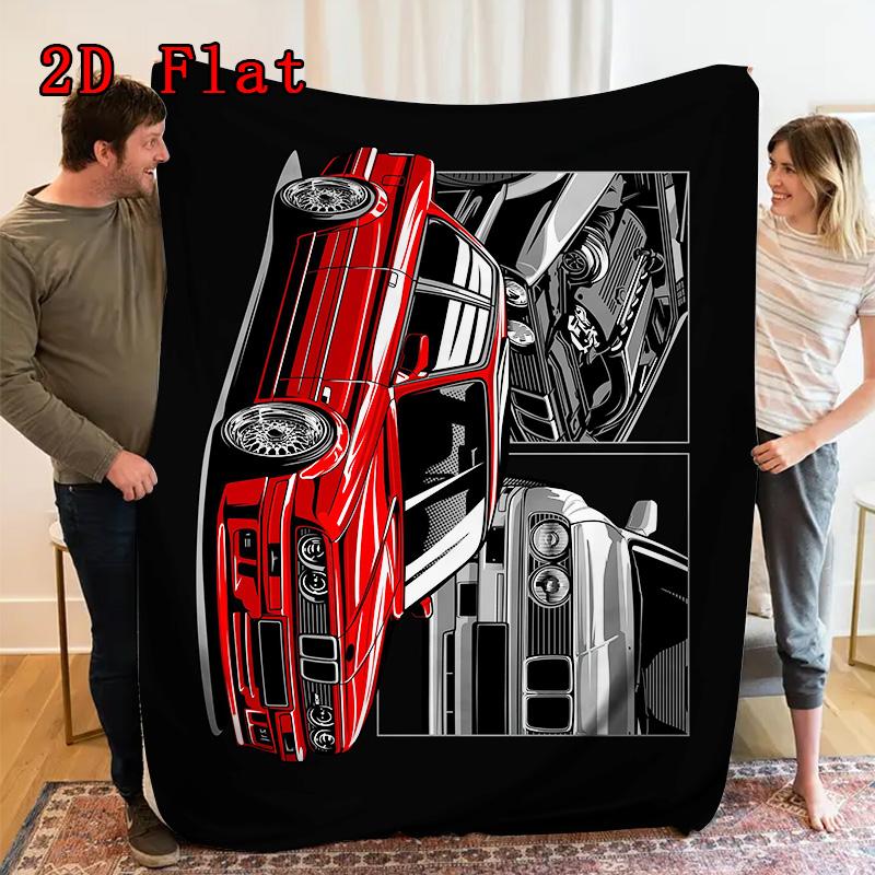 Cars 2D Flat Pattern Flannel Blanket High quality All Seasons Warmth and Comfort Perfect for Christmas Gifts.