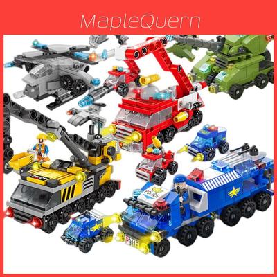 Military Transforming Fire Truck Building Block Set For Kids Educational Play