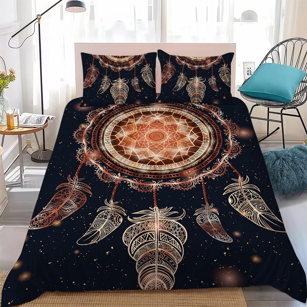 

Fashion Feather Duvet Cover Set Home Style Bedding Soft Laundry Cotton Bed 3 Piece Set Student Dormitory Gift 135x200cm