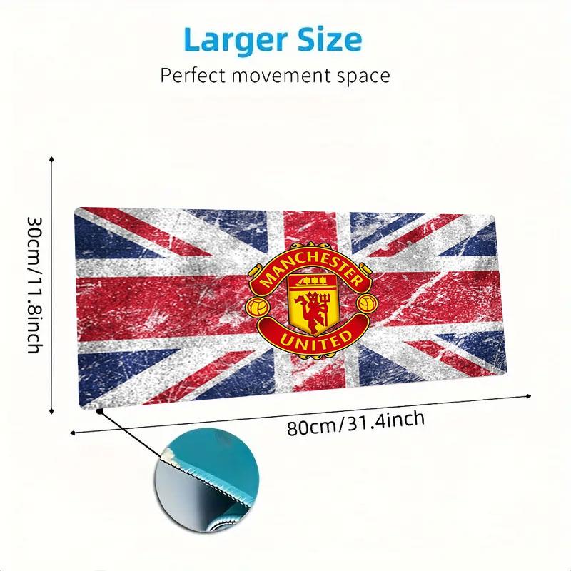 Manchester United F Large Size Mouse Pad Large Gaming Table Cushion Non-slip Laptop Tablet Big Mousepad XXL Mat Mini PC Playmat With Lock Edge