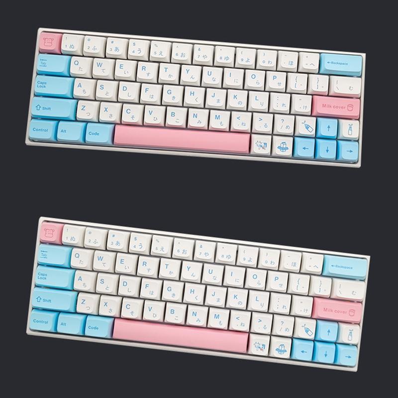 137 Keys Keycap PBT DA  Milk Cover Japanese Dye-sub Personalized Mechanical Keycaps For 61/63/64/68/75/84/87/98/104/108