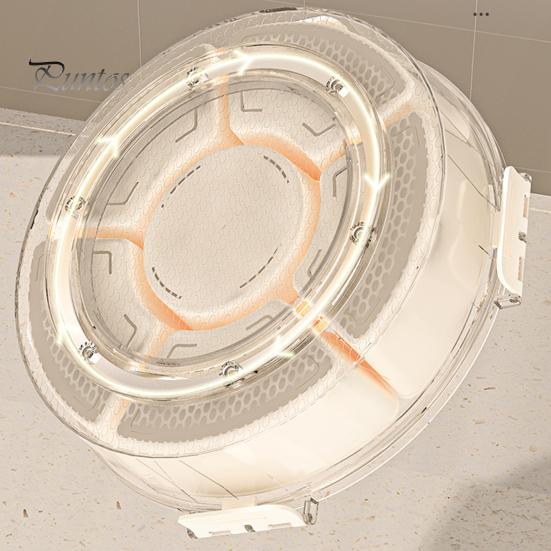 Obstteller, Snack-Spinner, unterteiltes Serviertablett mit Deckelgriff, Speiseplatte für Wurst und Gemüse, Reise-Picknick-Snack-Organizer