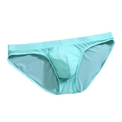 Erkek Buz İpeği Şeffaf Üçgen Orta-Düşük Bel Külot - Yaz İçin Nefes Alabilen, Seksi, İnce ve Serin