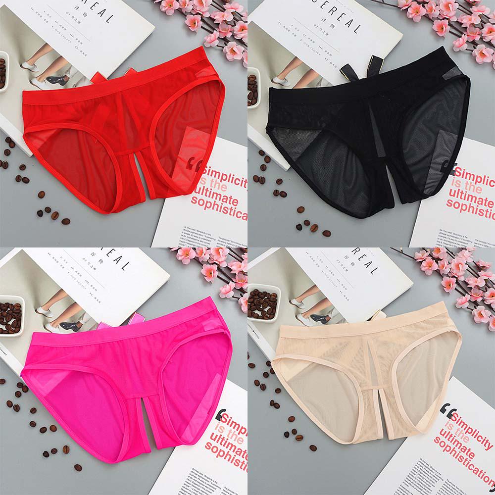 Sexy Seamless Mesh Briefs Panties Lingerie Thongs