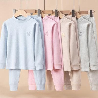Children's Velvet Cotton Thermal Pajama Set - Warm Autumn Wear for Boys and Girls