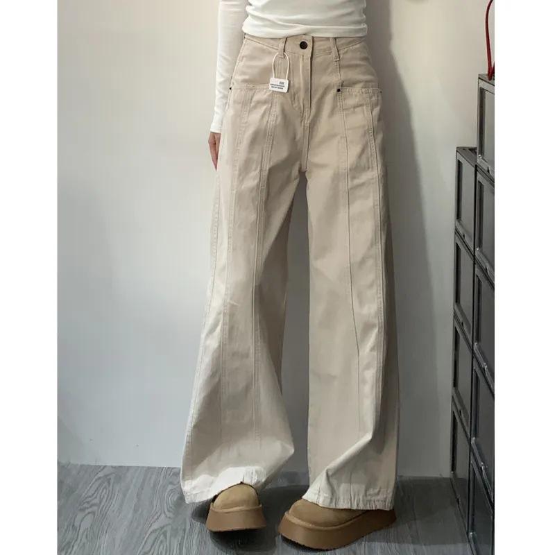 Women s Wide-Leg Retro Cargo Jeans - Autumn Trendy Slimming Style Small