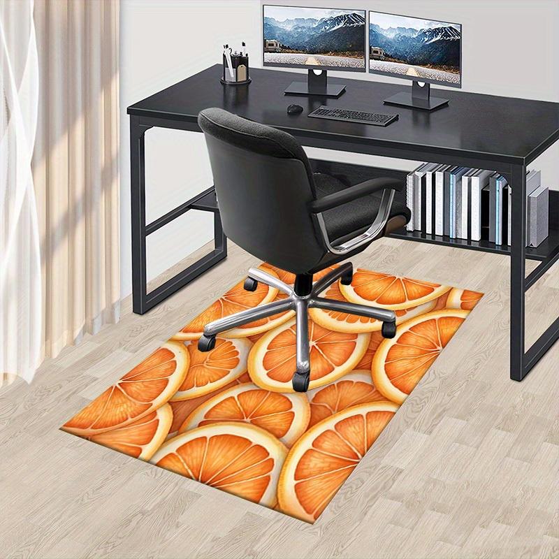 1pc Oranges Pattern Themed Rug for Home Decor, Non-slip Office Carpet, Chair mat, Outdoor Mat, Christmas and Halloween gifts-0731160