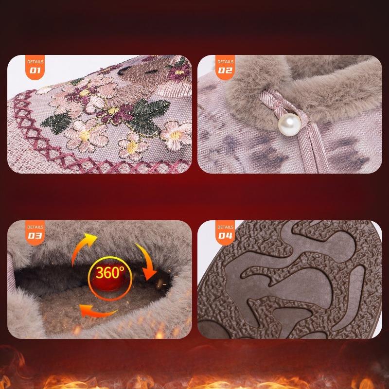Women's Shoes, Cotton Shoes, Shallow Opening, One-step Outerwear Shoes, Fleece and Thickened Shoes