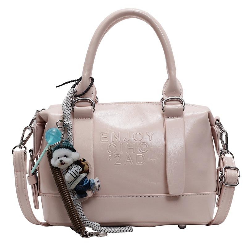 Korean Version of the New High-end College Temperament Portable Pillow Bag Women's Leisure Commuting Versatile Messenger Boston Bag