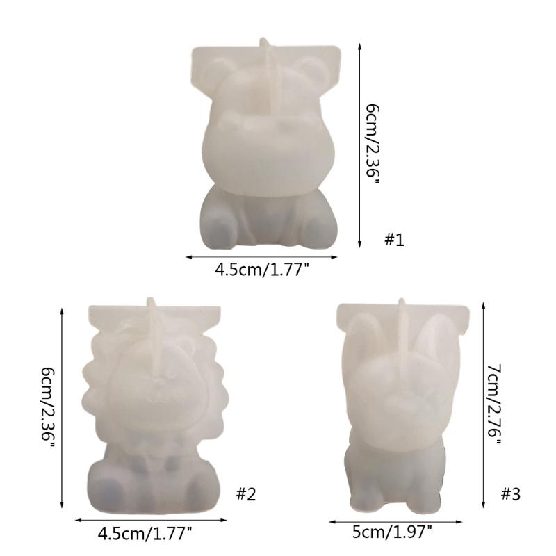 Löwe Großer Ohr Hund Nilpferd Ornament Silikonform Epoxid Schmuckform Harz Guss Anhängerform Geeignet für DIY Handwerk