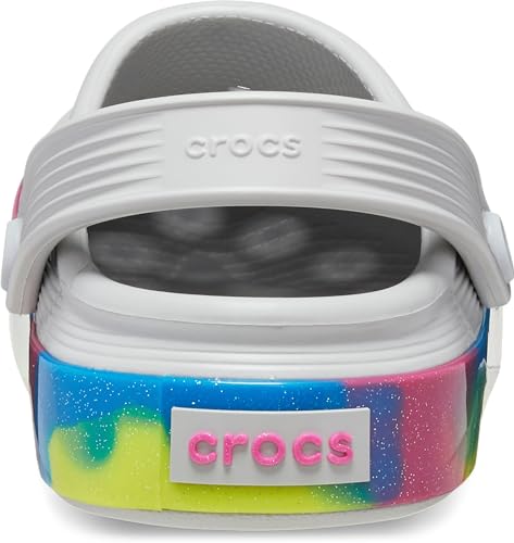 Crocs Off Court Glitter Band Clog in Atmosphere/Multi, Toddler Sizes 17.5cm - 12cm