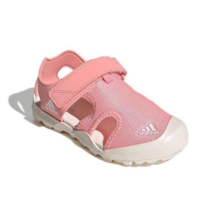 Adidas Terrex Captain Toey K Velcro Outdoor Flat Simple Sports Kids Sandals Kids Sandals Pink EF2244