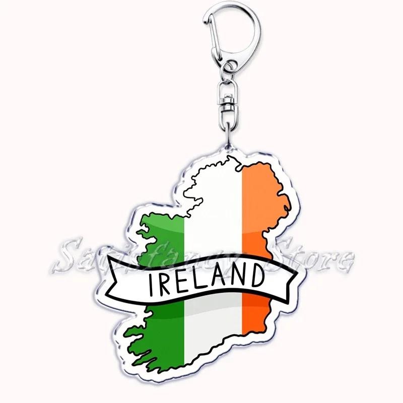 France Scotland Country Maps with Name Acrylic Keychains Keyring for Accessories Bag Pendant Key Chain Ring Jewelry Friend Gifts