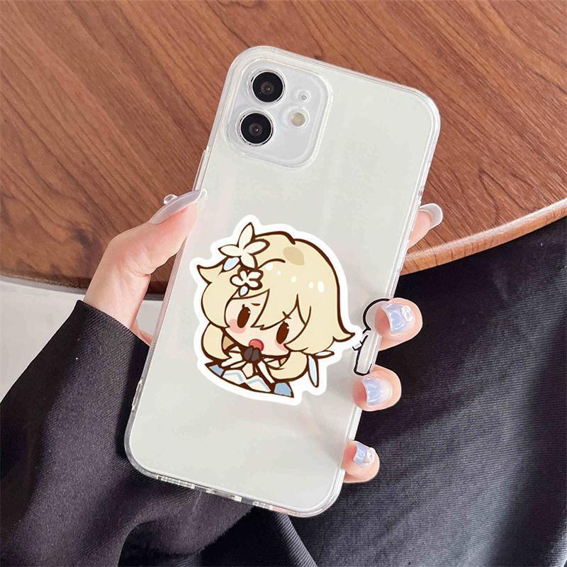 10/50PCS Cartoon Project Sticker Genshin Impact Vinyl Stickers Water Bottle Laptop Mobile Phone Skateboard Kids Adult Stickers