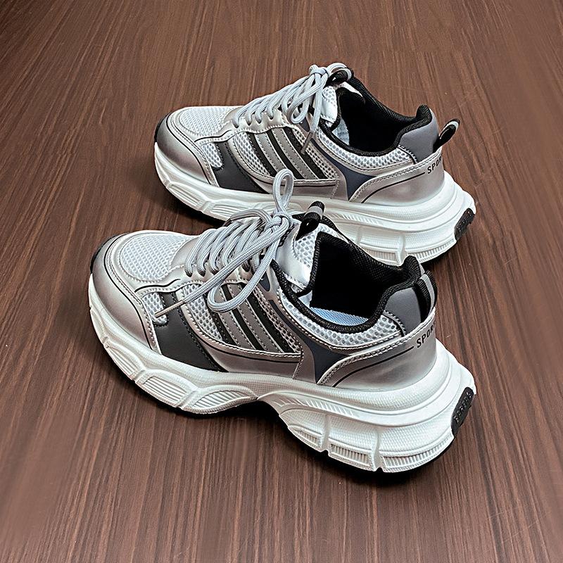 

Dad shoes summer breathable mesh shoes women s new casual ins thick-soled heightening versatile sports shoes 40