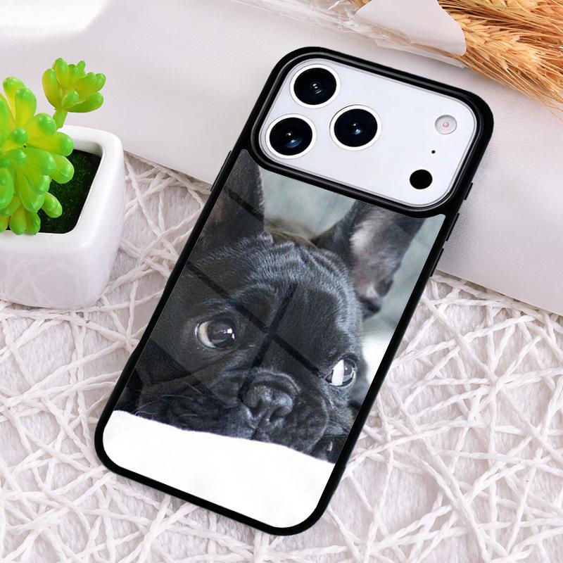 Adorable French Bulldog Phone Case for iPhone 17 Air 16 15 11 12 14 13 Pro Max Shockproof Cover