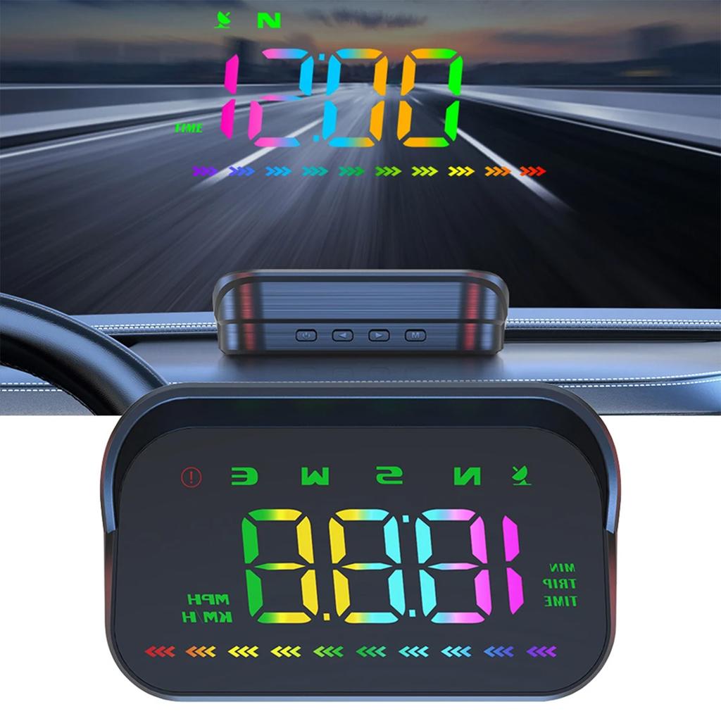Automatic Brightness Adjustment Head Up Display for Car SUV Windshield Projector KMH Digital Speed Meter Gauge