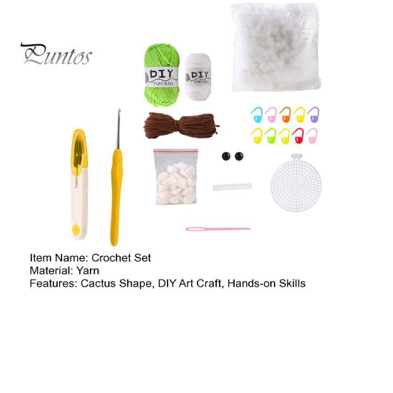 Kit Crochet Débutant - Plantes Succulentes En Cactus, Avec Tutoriel Vidéo Et Tout Le Matériel