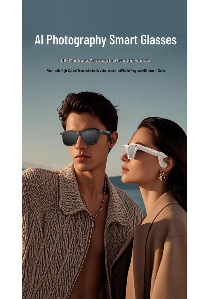 XK One Pro: AI-Enhanced Smart Glasses with Camera, Translation, Calls, Music, & Bluetooth