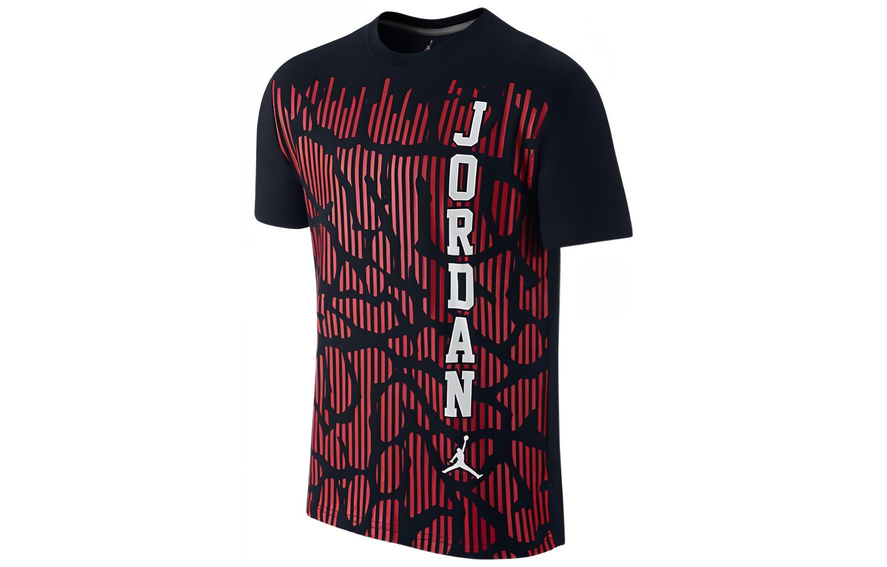 Jordan T-Shirts Herren Schwarz Rundhals Mäßig Gerader Schnitt 719712-010 XL black