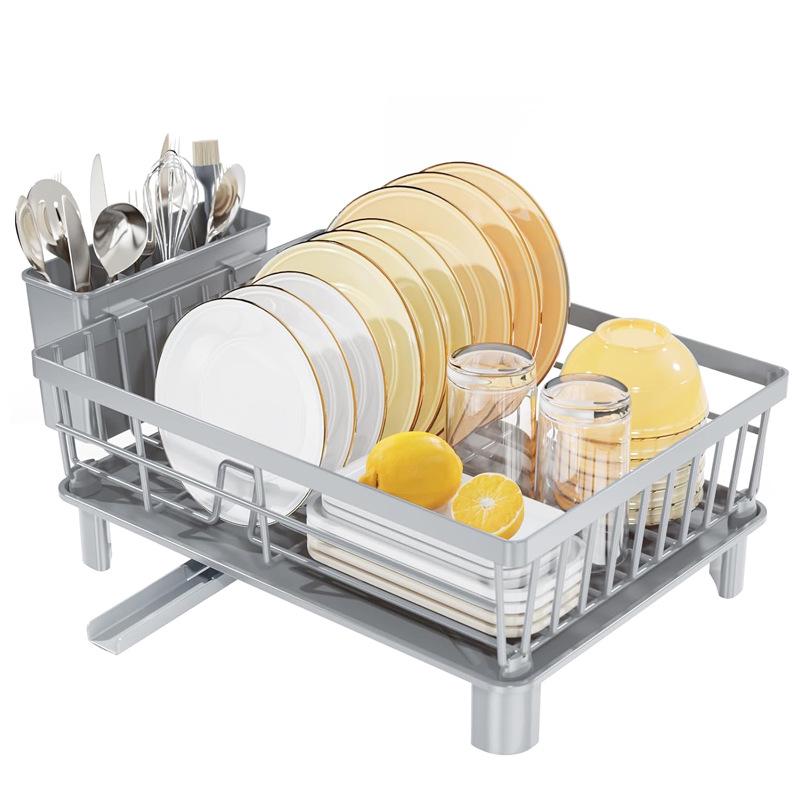 Japanese Kitchen Sink Drainer Rack for Bowls and Chopsticks with Drain Board