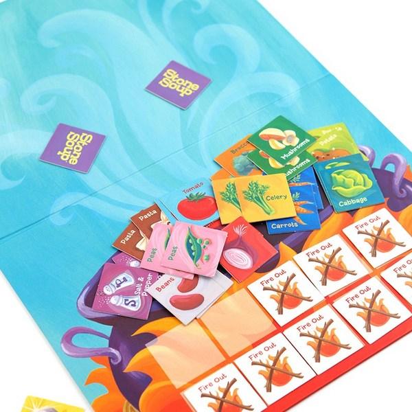 Space 27 Stone Soup Board Game Ages 5 and Up Cooperative Memory Single Item, Mixed Colors